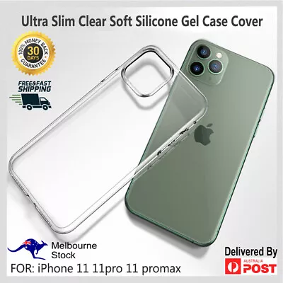 ULTRA Clear Soft TPU Case Slim Silicon Cover For IPhone 11 PRO X XS MAX XR 8/7/6 • $4.29