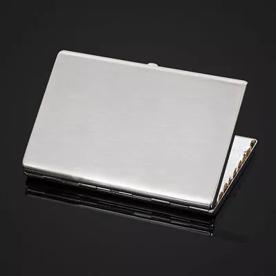 Ultra-thin Stainless Steel Cigarette Holder Case For 100's Cigarette Metal Box • $7.99