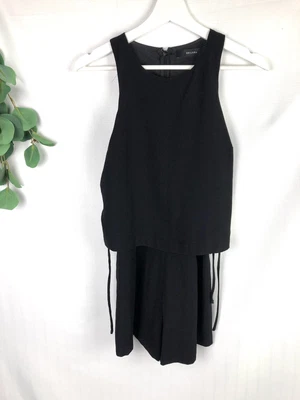 $5 • Buy DECJUBA Black Sleeveless Tie Side Short Playsuit Jumpsuit - Size 8