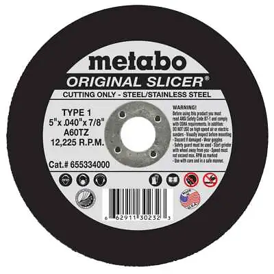 Metabo 655334000 5  X .040 X 7/8 Original Slicer A60TZ 50 Pack • $89.99