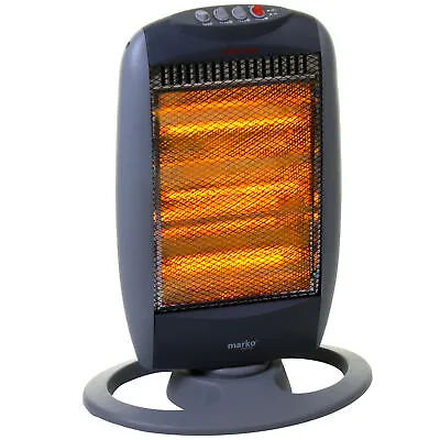 Electric Halogen Heater Oscillating Instant Heat Fire Home 3 Setting 1200w Marko • £19.99