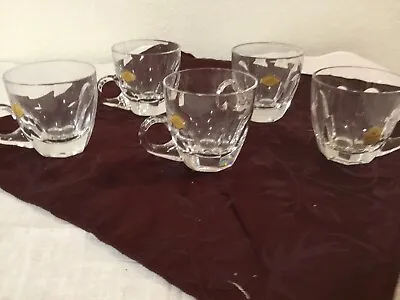 Set Of 5 Nachtmann Echt Bleikristall Espresso/Punch Glasses With Handles - • $28