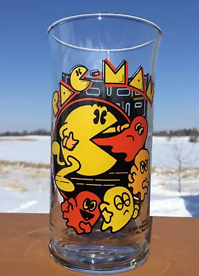 Vintage Pac Man Ghosts Arcade Mug Glass Cup Tumbler Bally Midway 1982 12oz • $6.99