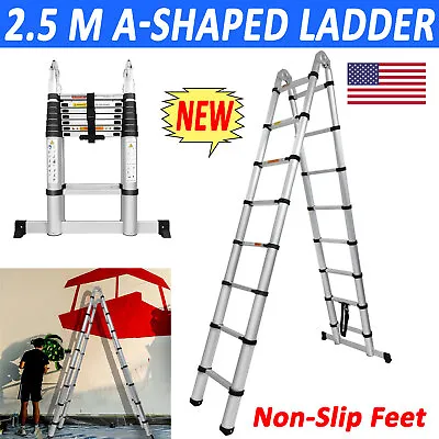 A Frame 15 Step Extension Ladder 16.5 Ft Multi Position Telescopic Tool 330 Lbs • $130.46