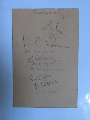 £50 • Buy Hand Signed X10 Southport FC Team Autograph Album Page Early 1930s Football