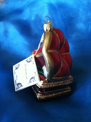 POLONAISE Gramophone Morning Glory Horn CHRISTMAS  ORNAMENT Htf • $89.89