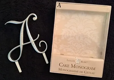 Lillian Rose Monogram Cake Topper Letter  A  Silver Rhinestone Monogram  • $11.99