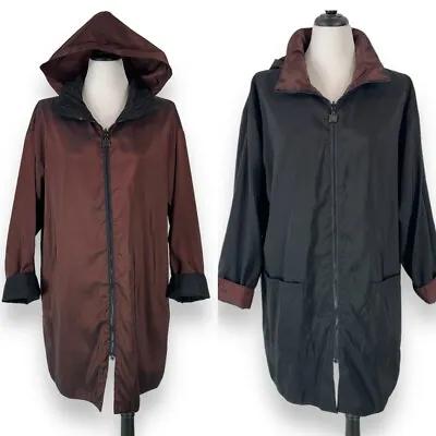 Mycra PAC Now Over Size M/Large Reversible Jacket Pocket Travel Rain Hood Copper • $55.99