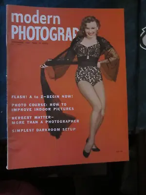 Modern Photography Magazine November 1954 Herbert Matter Darkroom Setup 50 • $14.99