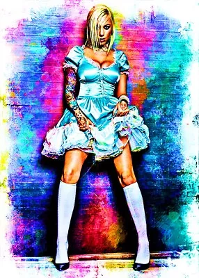 Maria Brink In This Moment Musician 2/10 Fine Art ACEO Print Card By:Q Blue • $4.99