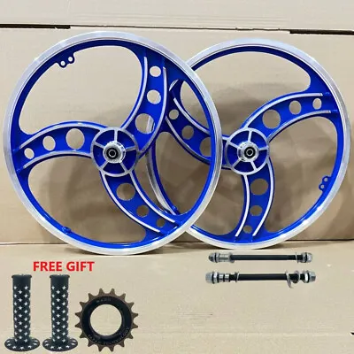BMX Bicycle 20 ALLOY Sport Rim BLUE Color Wheelset Hub SeT-Freewheel 16T • $120