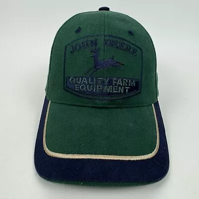Vintage John Deere Hat Cap Adjustable Strapback Embroidered Green  • $14.99
