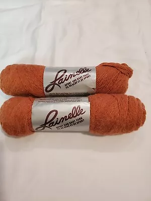 Lainelle Sport And Baby Vintage Yarn. Orlon/nylon. 2 Oz. 2 Skeins. Burnt Orange • $6