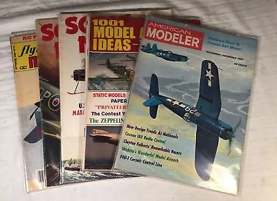 Vintage Lot Of 5 Scale Flying Models Magazines American Modeler Kit Airplanes • $7.25