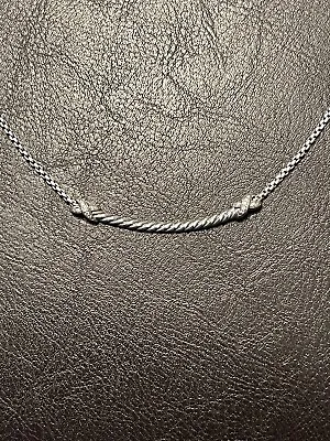 David Yurman Petite X  Bar Station Diamond Necklace • $420