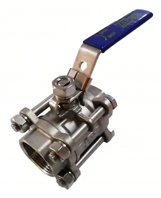 1” Ball Valve: 1” FNPT  316L Stainless Steel  1000 Psi CWP Locking Lever Handle • $78.80