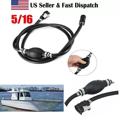 5/16   Fuel Gas Hose Line Assembly With Primer Bulb Marine Outboard Boat Motor • $14.23