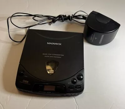 Vintage 1995 Magnavox Portable CD Player Dual D/A Converter W/DBB TESTED WORKS • $15