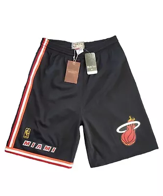 Mitchell & Ness Miami Heat Black Shorts YOUTH Size XL NEW • $45