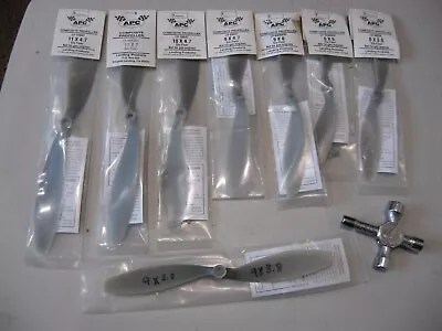 APC Model Airplane Propellers Group Of 8 Props + Wrench • $10.95