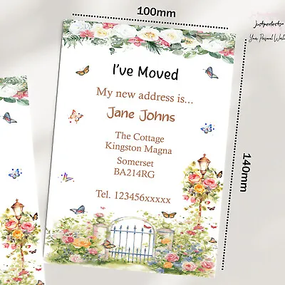 Personalised Floral Printed Moving House CardsNew Home I/we Move/d Cards • £3.99