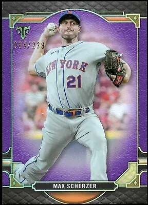 2022 Topps Triple Threads MAX SCHERZER #91 Mets Nationals AMETHYST Purple 84/299 • $5.79