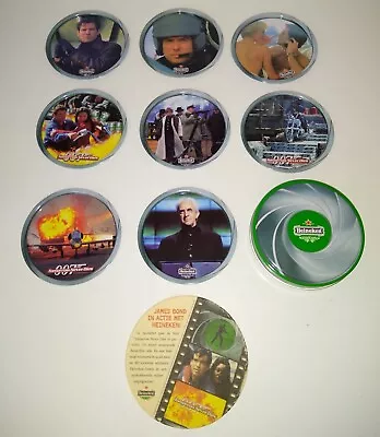 James Bond Promo Heineken Tomorrow Never Dies Drink Coasters Set Of 9 + 1 Bonus • $29.99