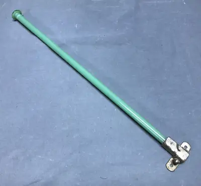 Antique Nickel Brass Green Glass Swing Arm 16  Washcloth Bar VTG Old 344-24B • $125