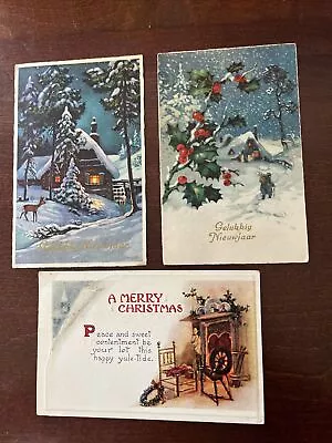 Vintage Early Christmas Postcards  • $4.99