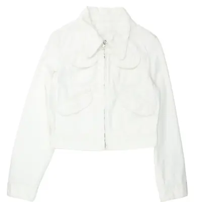 Katharine Hamnett White Short Brushed Cotton Jacket • £45