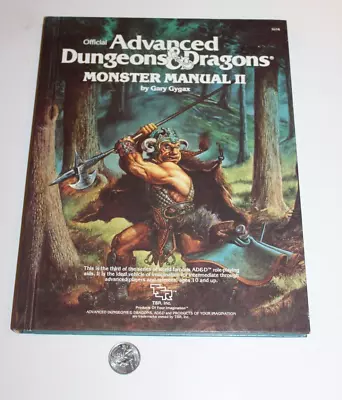 1983 AD&D Monster Manual II 2016 Advanced Dungeons & Dragons TSR 1st Edition HTF • $69.99