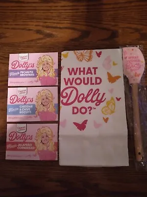 Limited Edition Dolly Inspired Tea Towel & Spatula & 3 Recipes  • $55