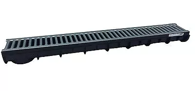 £132.99 • Buy NEW!!! PACK 3 HEAVY DUTY PLASTIC DRAINAGE CHANNEL WITH Metal GRATING MADE IN UK