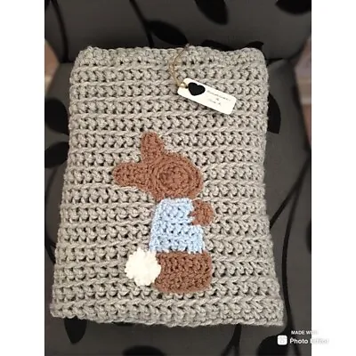 Hand Crochet Baby Peter Rabbit Inspired Baby Pram/carseat Blanket • £14.49