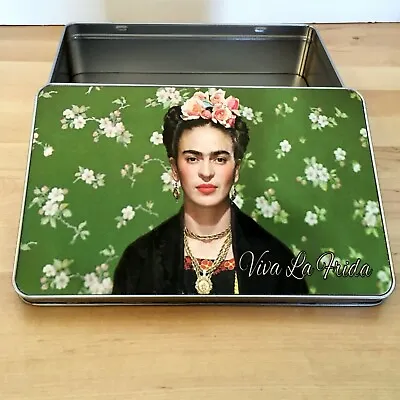 Metal Box Frida Kahlo Viva La Frida 8 X5 X2  Jewelry Keepsakes Tools Gift • $25