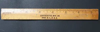 Vintage Wooden 8  Ruler Leatherette Nov Co Providence Ri Rhode Island Promo Item • $17.39