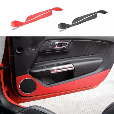 For Ford Mustang 2015-2022 Door Anti Kick Sticker Decor Trim Red/Carbon Fiber • $21.99