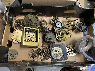 Huge Lot Of Vintage Salvage Clock Parts Gears Replacement  • $15.99