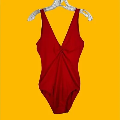 Vintage 80s Danskin Bright Stretch Deep Plunge V-Neck Tank Leotard Bodysuit • $60