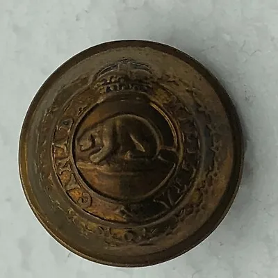 CANADA MILITIA Uniform Button RJ Ingliss Winnipeg Montreal Beaver Crown Vintage • $16.36