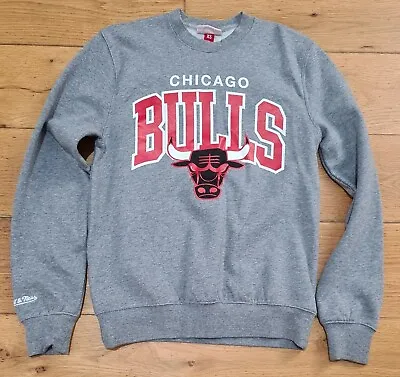 Mitchell And Ness Unisex Sweatshirt Grey Jersey Chicago Bulls Size XS • £17.95