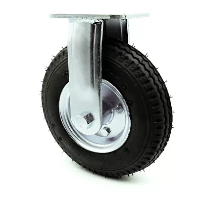 8 Inch Black Pneumatic Wheel Rigid Caster Service Caster Brand • $45.26