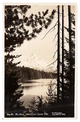 RPPC Mt. Hood From Lost Lake Oregon Postcard B.C. Markham The Dalles OR Unposted • $4.65