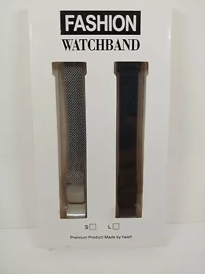 Fitbit Alta Replacement Stainless Steel Wrist Band Milanese 2-pack Black+Silver • $18.81