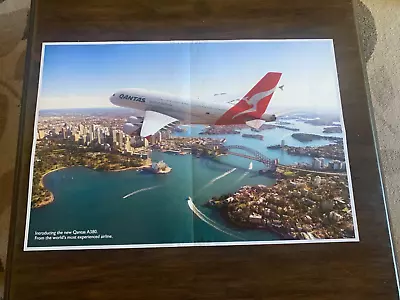 Qantas A380 Full Size Poster Fold Up Brochure Suitable For Framing Aviation • $24.99