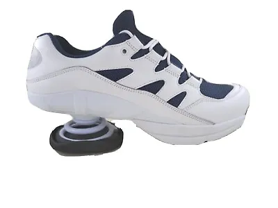 Z Coil Mens Freedom Classic Slip Resistant White Navy Shoes Sz 12 • $279.99