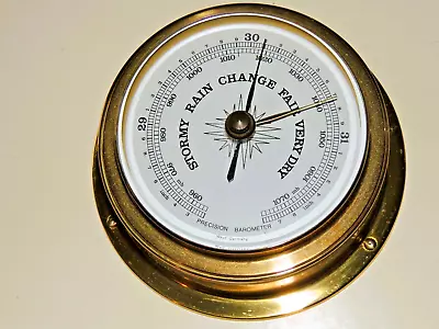 Brass Barometer Similar To A Ships Clock  PARTS Or REPAIR • $25