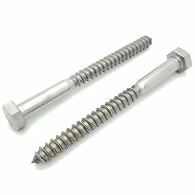 10 Qty 5/16  X 3-1/2  304 Stainless Steel Hex Lag Bolt Screws (BCP1156) • $12.90