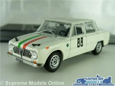 Alfa Romeo Giulia Super Model Car 1963 White Racing Rally 1:43 Size Ixo + Case K • $57.57