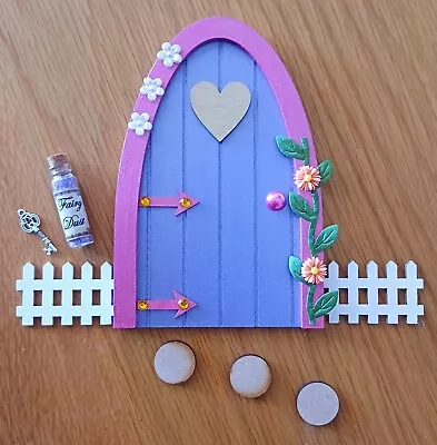 Fairy Doormetallic Pink & Purple Fairy Dust Fence Magic Key Can Personalise • £10